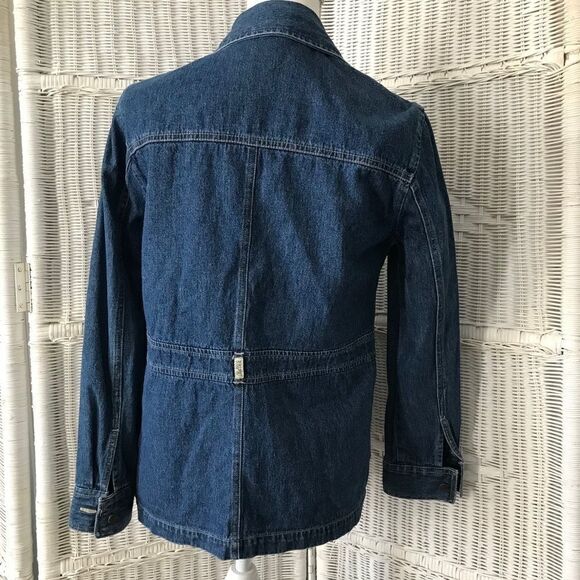 Blassport Vtg Button Pocket Denim Jean Jacket S - Picture 2 of 14